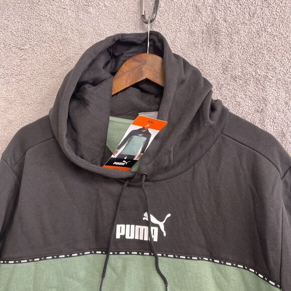 NEW Puma Men's XXL Green & Black Hoodie Pullover - Picture 7 of 8